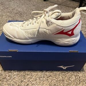Red mizuno volleyball shoes